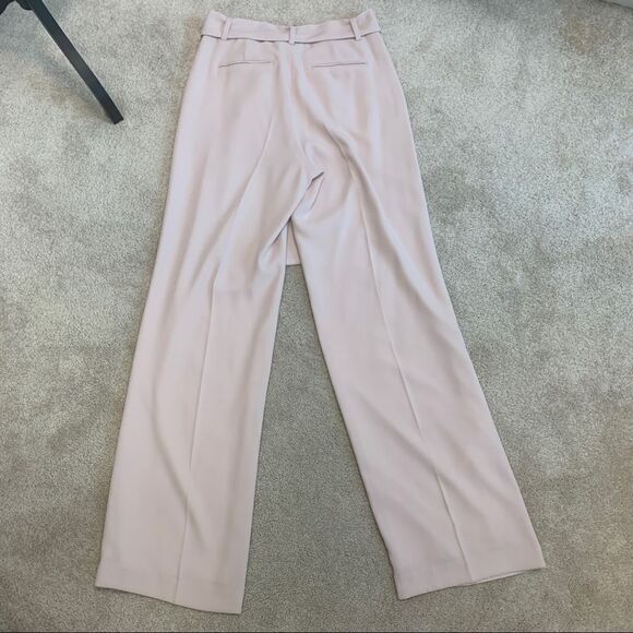 CONTEMPORAINE Simons pastel blush pink pants tie waist Sz 2 - Picture 2 of 10